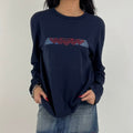 Vintage Y2K Roxy Long Sleeve T-Shirt - Women's Navy (M/L)