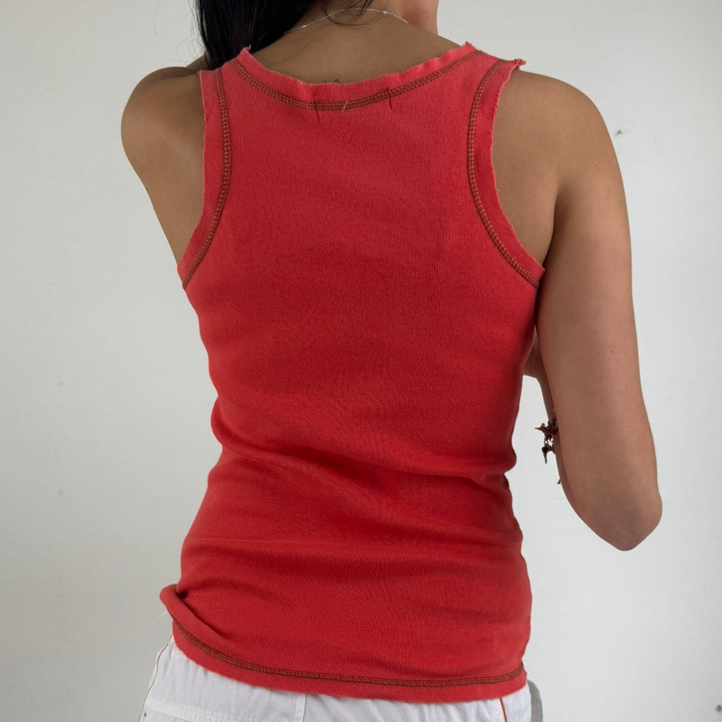 Vintage Y2K Princess Victoria Singlet - Women's Orange (M)