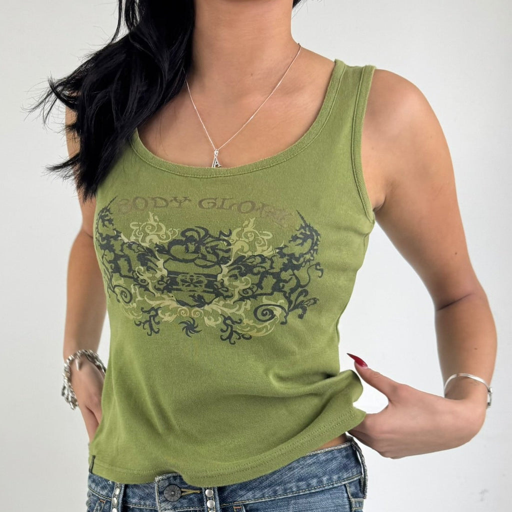 Vintage Y2K Body Glove Singlet Top - Women's Brown (M)