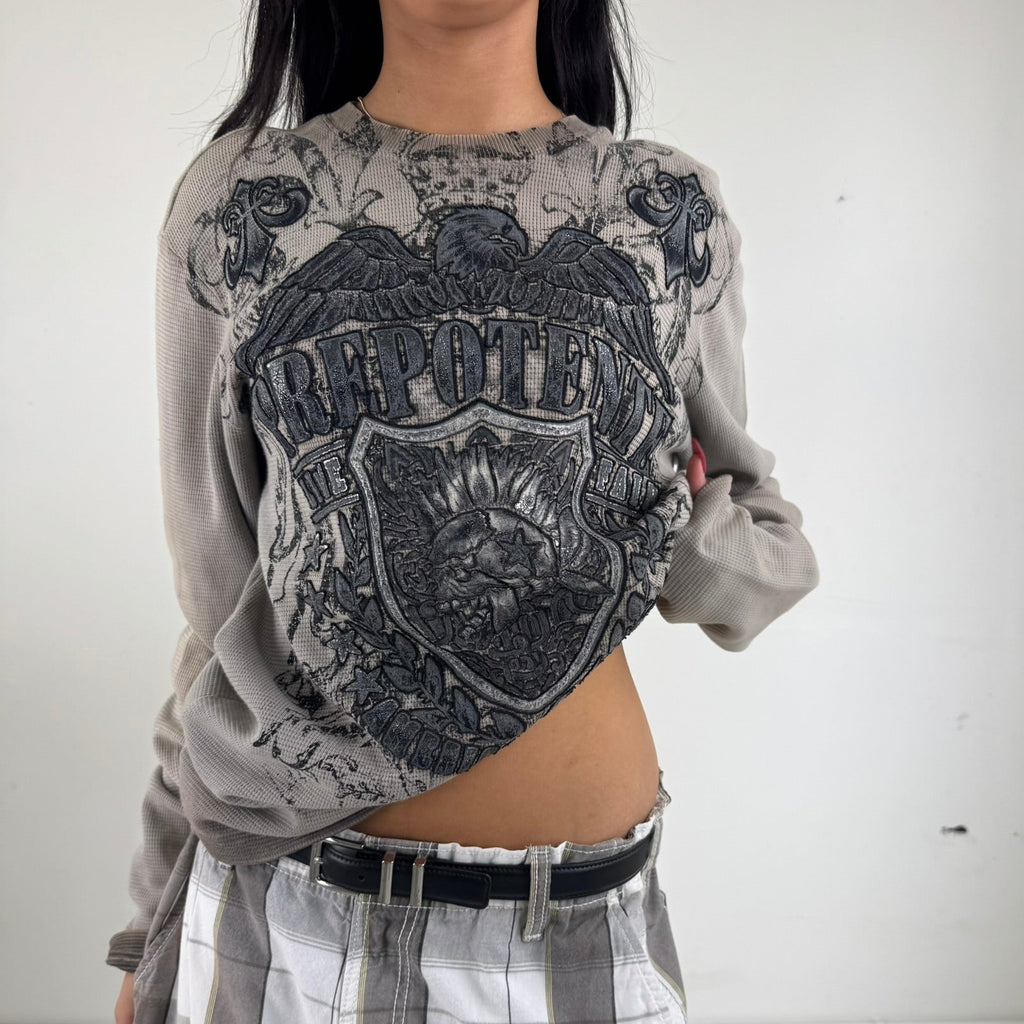 Vintage Y2K Prepotente Thermal - Men's Grey (M)