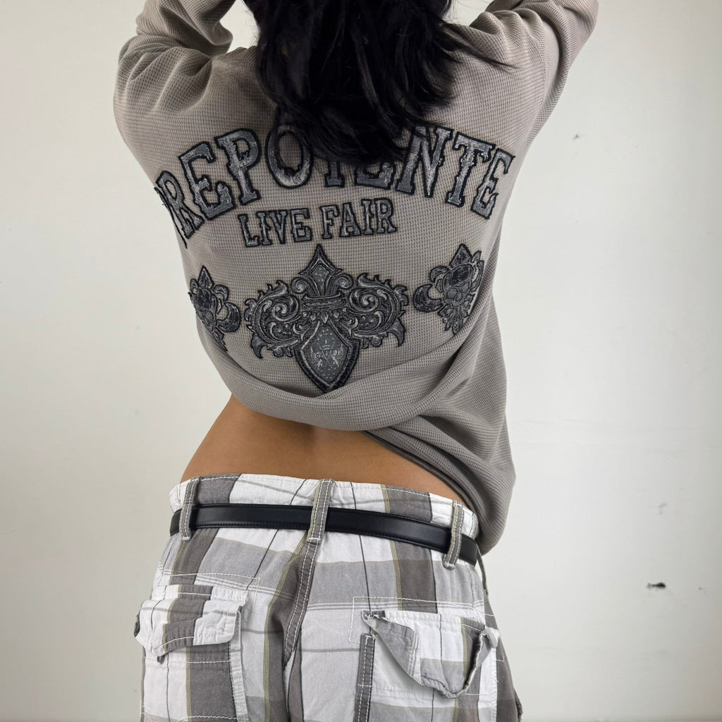 Vintage Y2K Prepotente Thermal - Men's Grey (M)