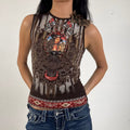 Vintage Y2K Morgan Texas Top - Women's Brown (M)