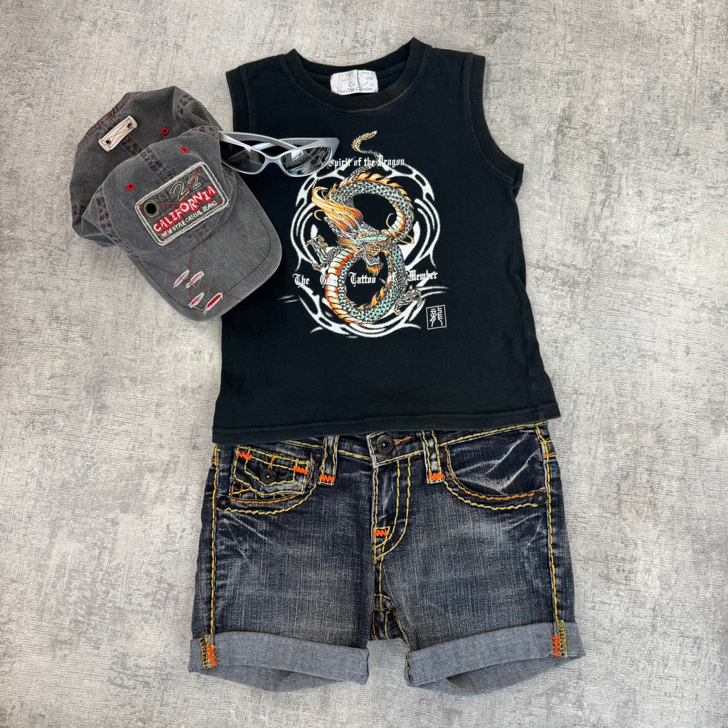 Women's 4 Piece Festival Bundle - Black & Denim (S/M)