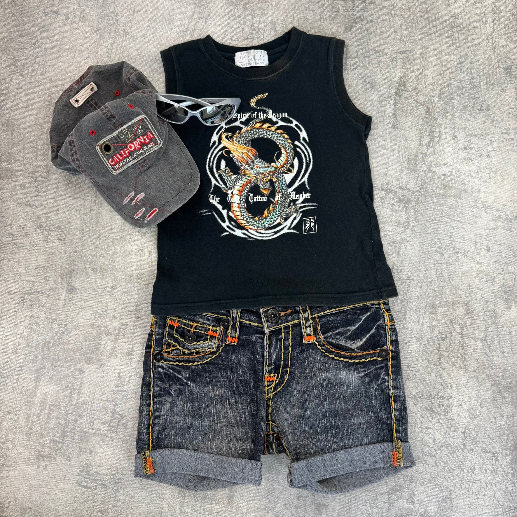 Women's 4 Piece Festival Bundle - Black & Denim (S/M)