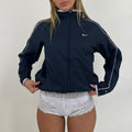 Vintage Nike Spray jacket - Women's Navy Blue (M)