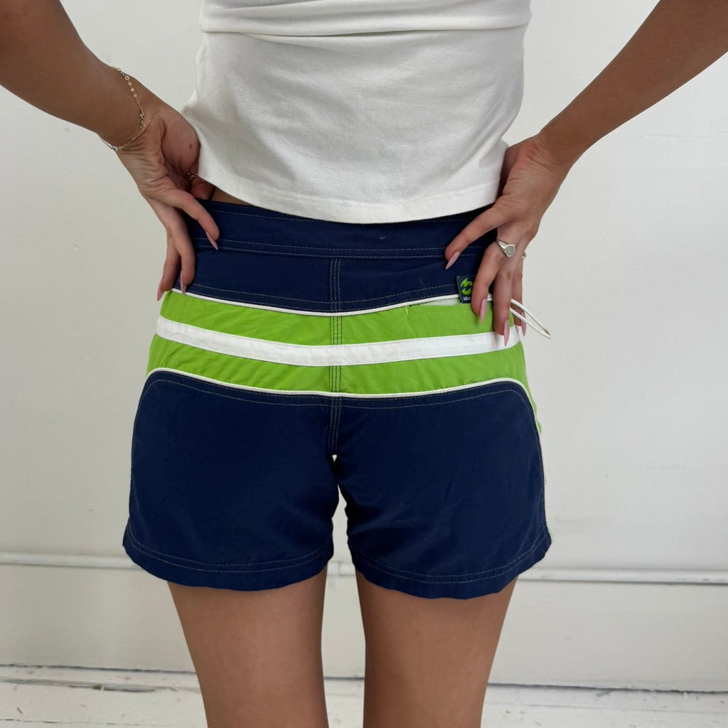 Vintage Billabong Boardshort's - Women's Green & Blue (L)