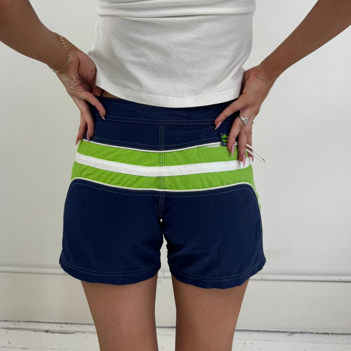 Vintage Billabong Boardshort's - Women's Green & Blue (L)
