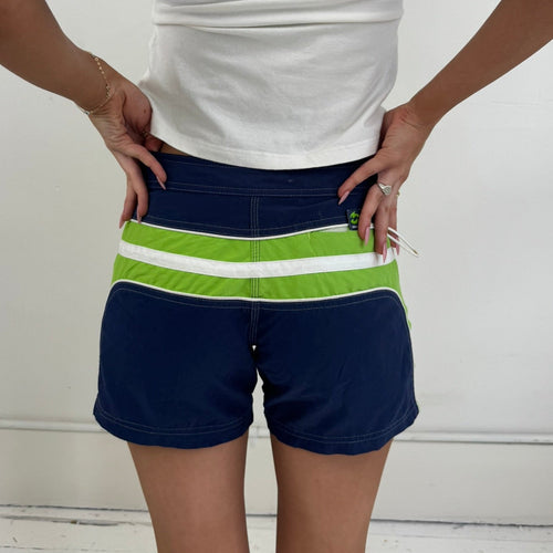 Vintage Billabong Boardshort's - Women's Green & Blue (L)