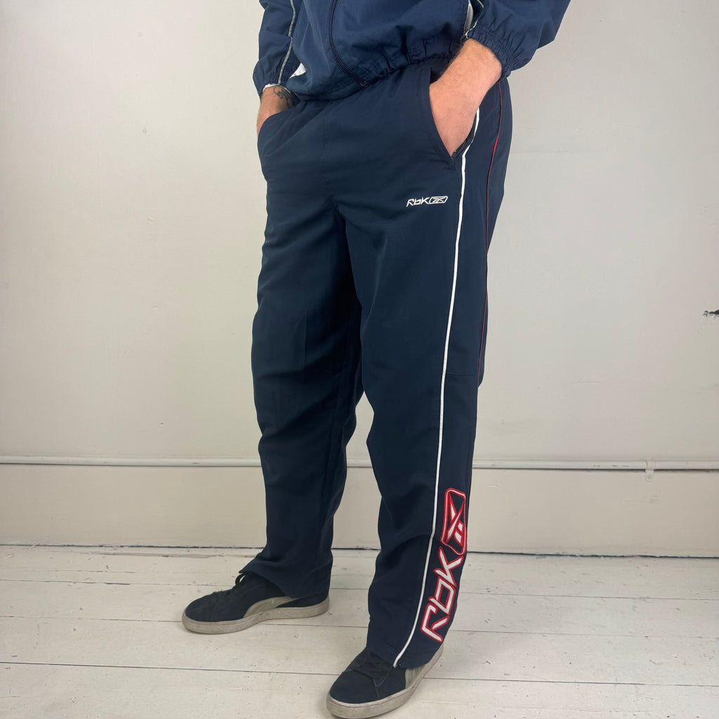 Vintage Reebok Spray Pants - Men's Navy (M)