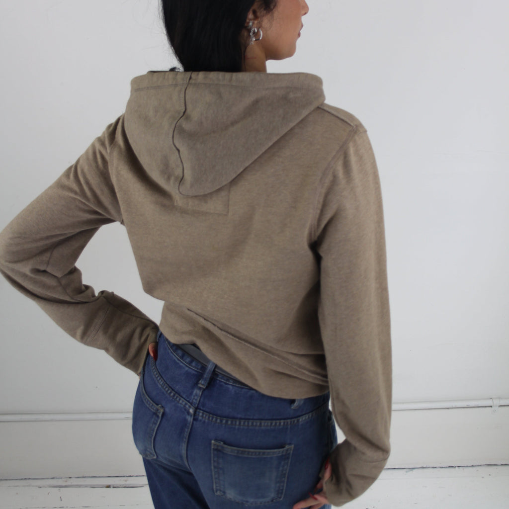 Vintage Y2K Abercrombie & Fitch Zip Hoodie - Women's Brown (L)