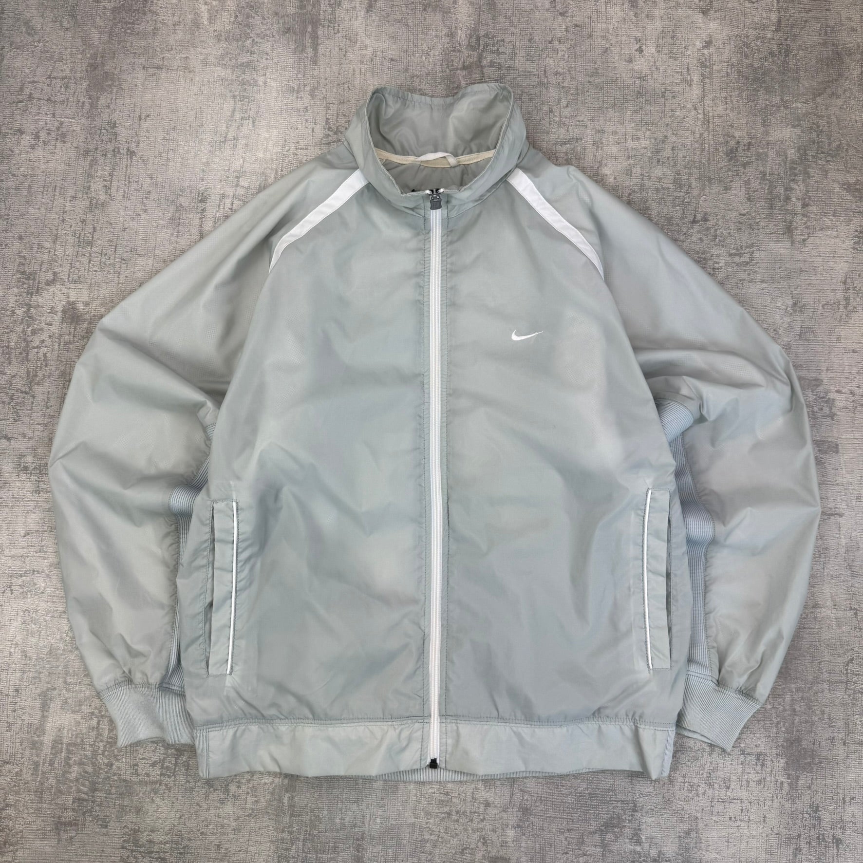Vintage Nike Spray Jacket - Women's Grey (S)