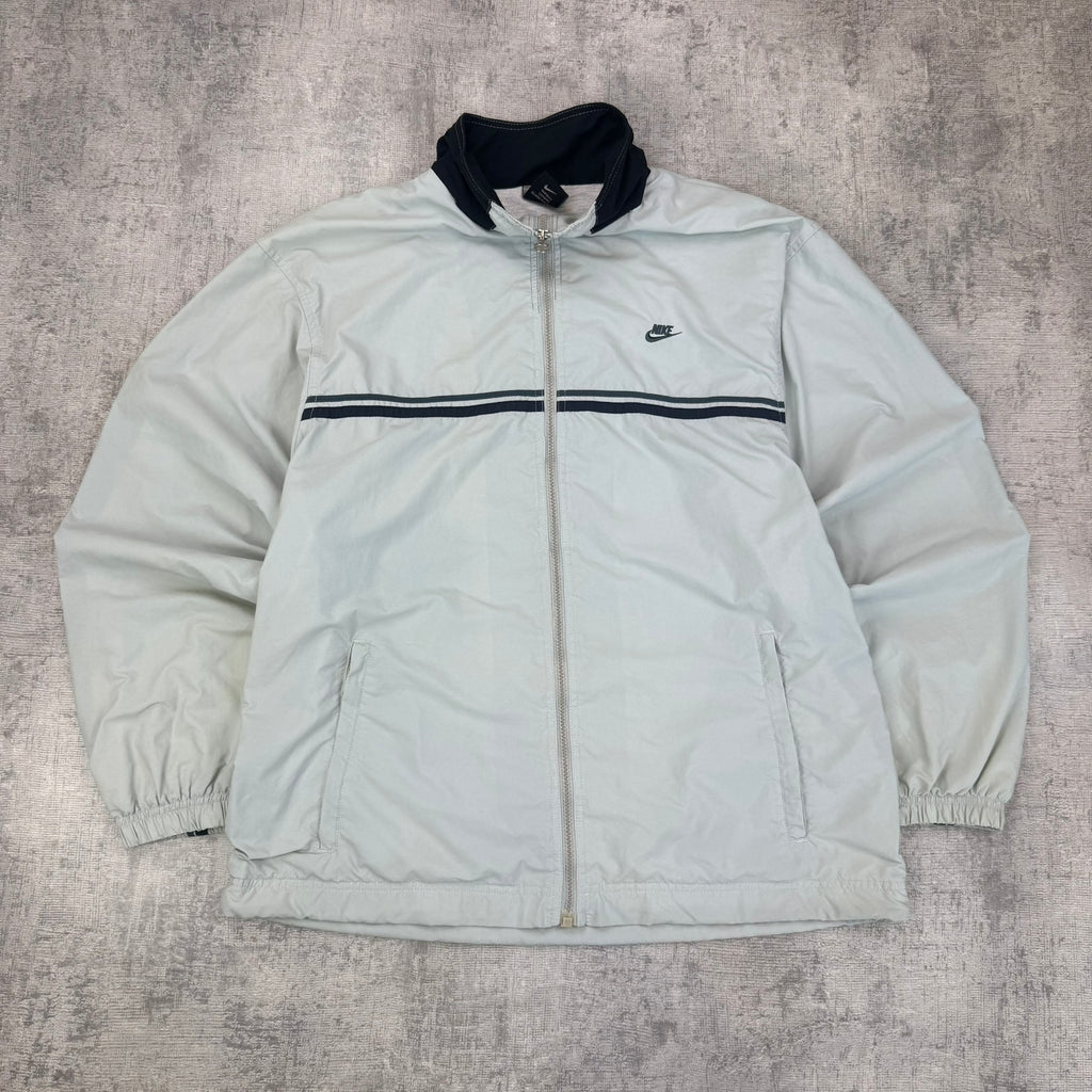 Vintage Nike Spray Jacket - Men's Grey (XL)