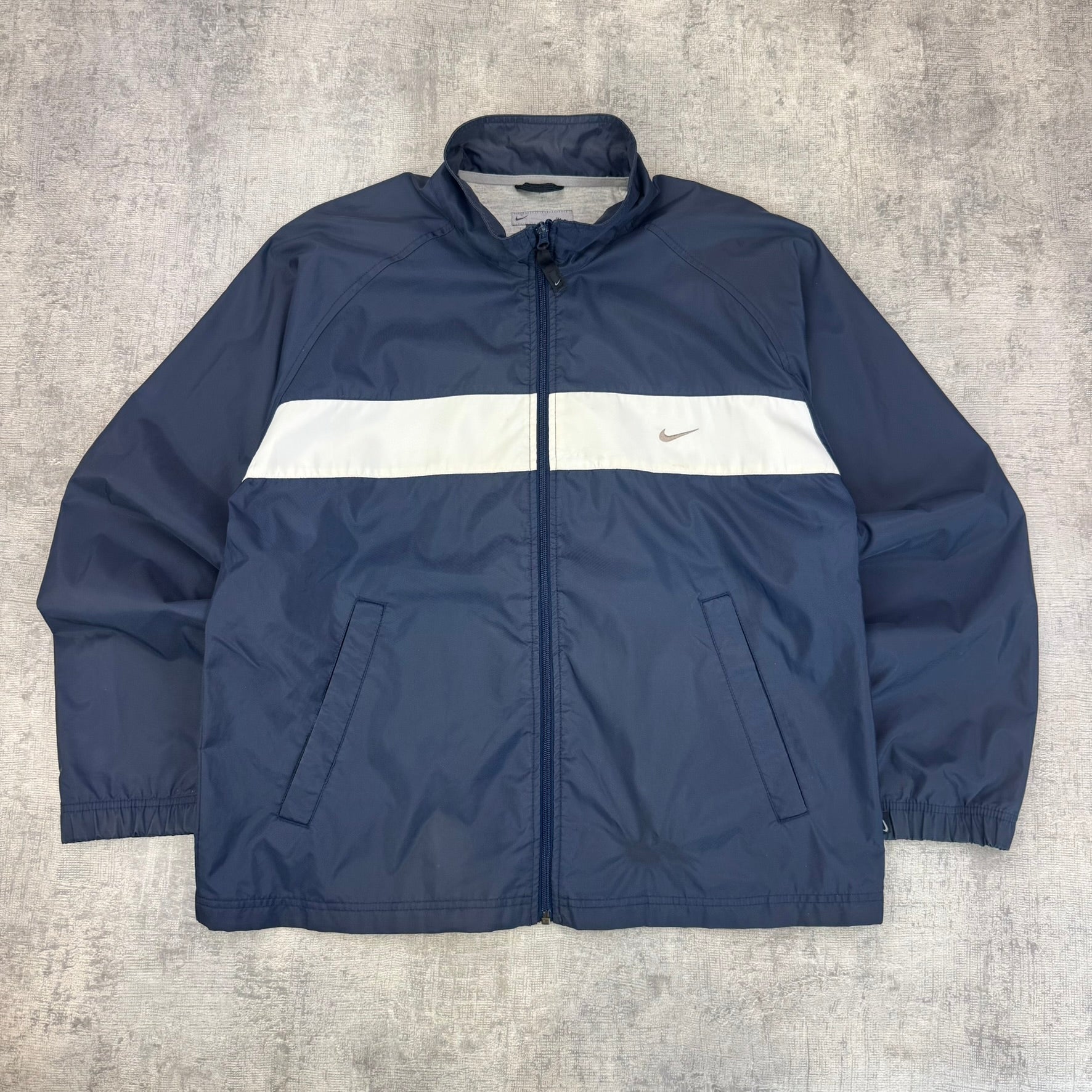 Vintage Nike Spray Jacket - Men's Navy Blue (M)