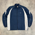 Vintage Nike Spray Jacket - Men's Navy & White (M)
