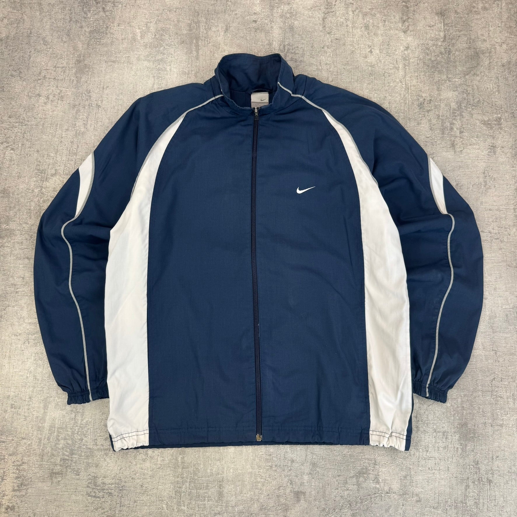 Vintage Nike Spray Jacket - Men's Navy & White (M)