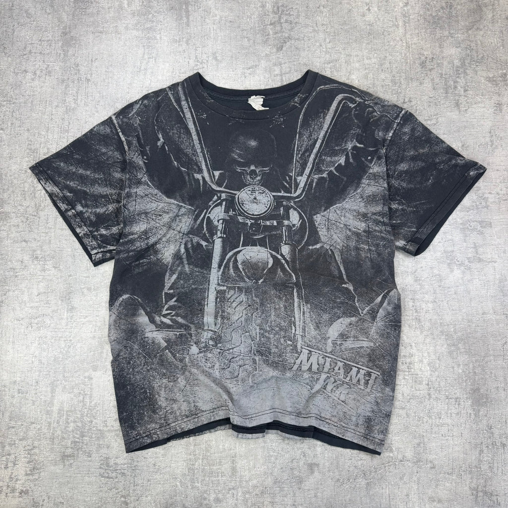 Vintage Y2K Miami Ink T-Shirt - Men's Black (L)