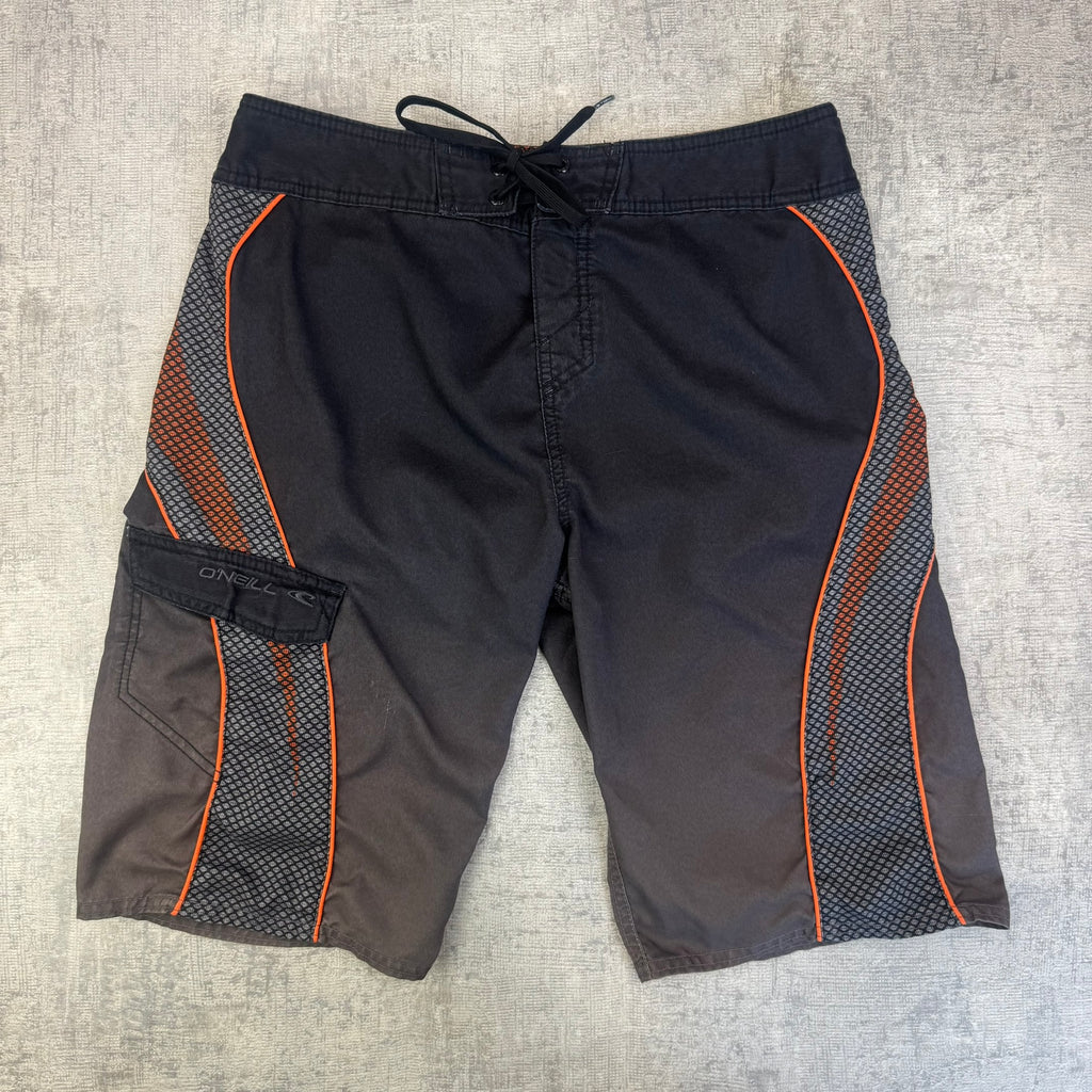 Vintage Y2K O'Neill Boardshorts - Men's Black & Grey (30)