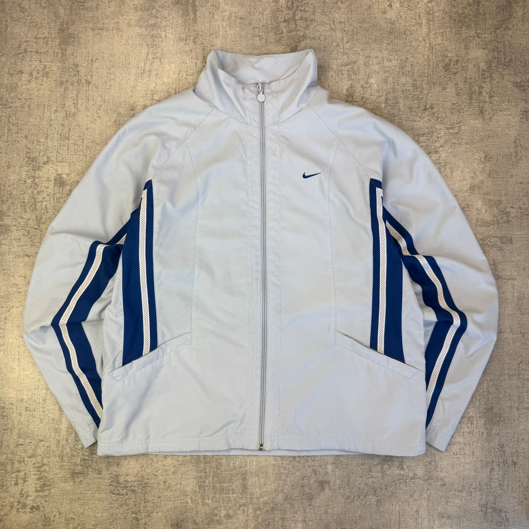 Vintage Nike Spray Jacket - Women's Blue (L)