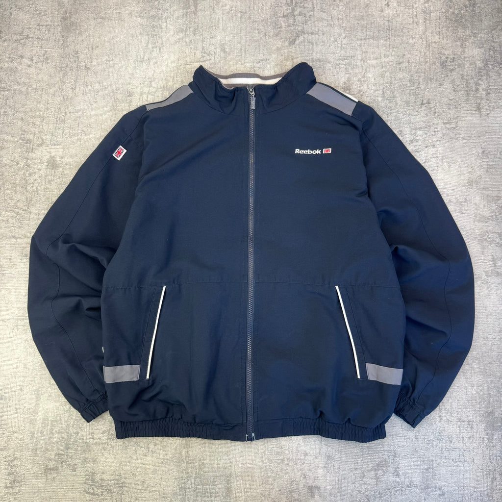 Vintage Reebok Spray Jacket - Women's Navy Blue (XL)