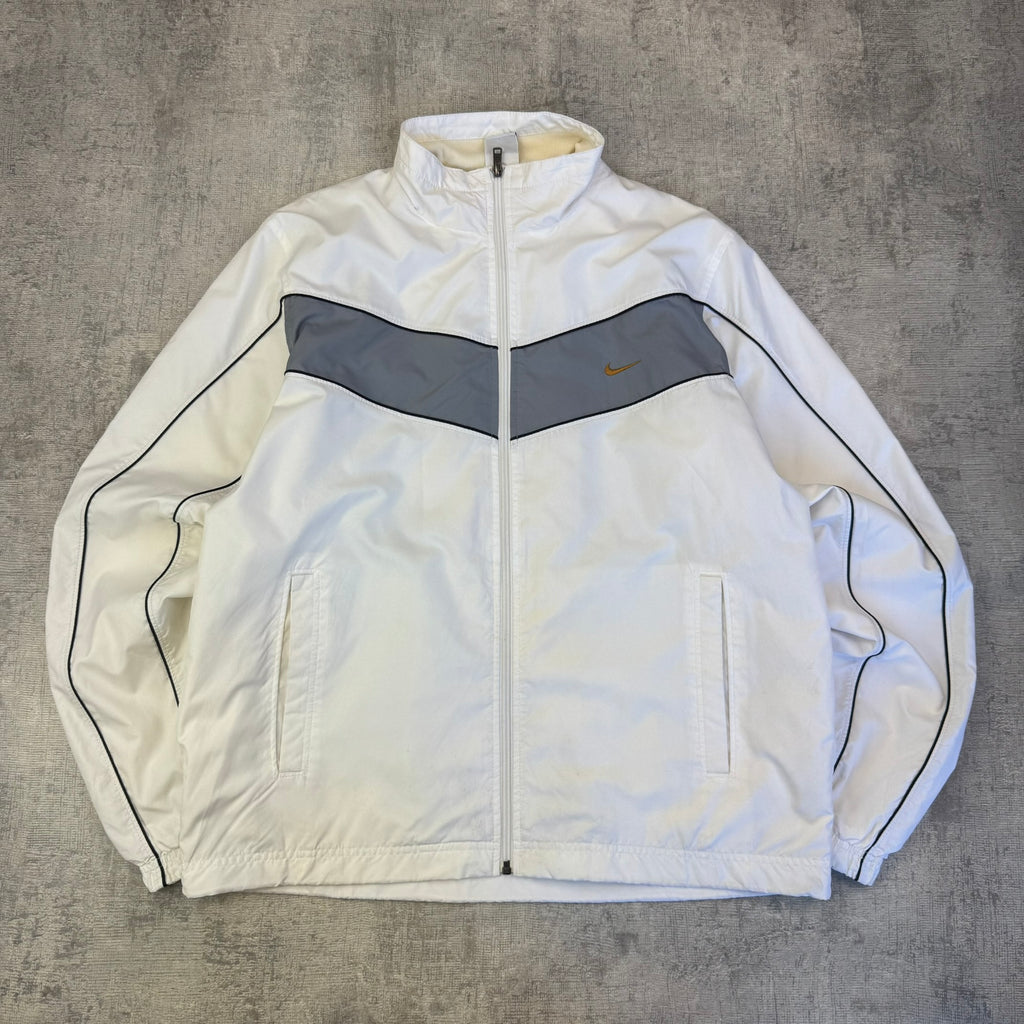 Vintage Y2K Nike Spray Jacket - Men's White (L)