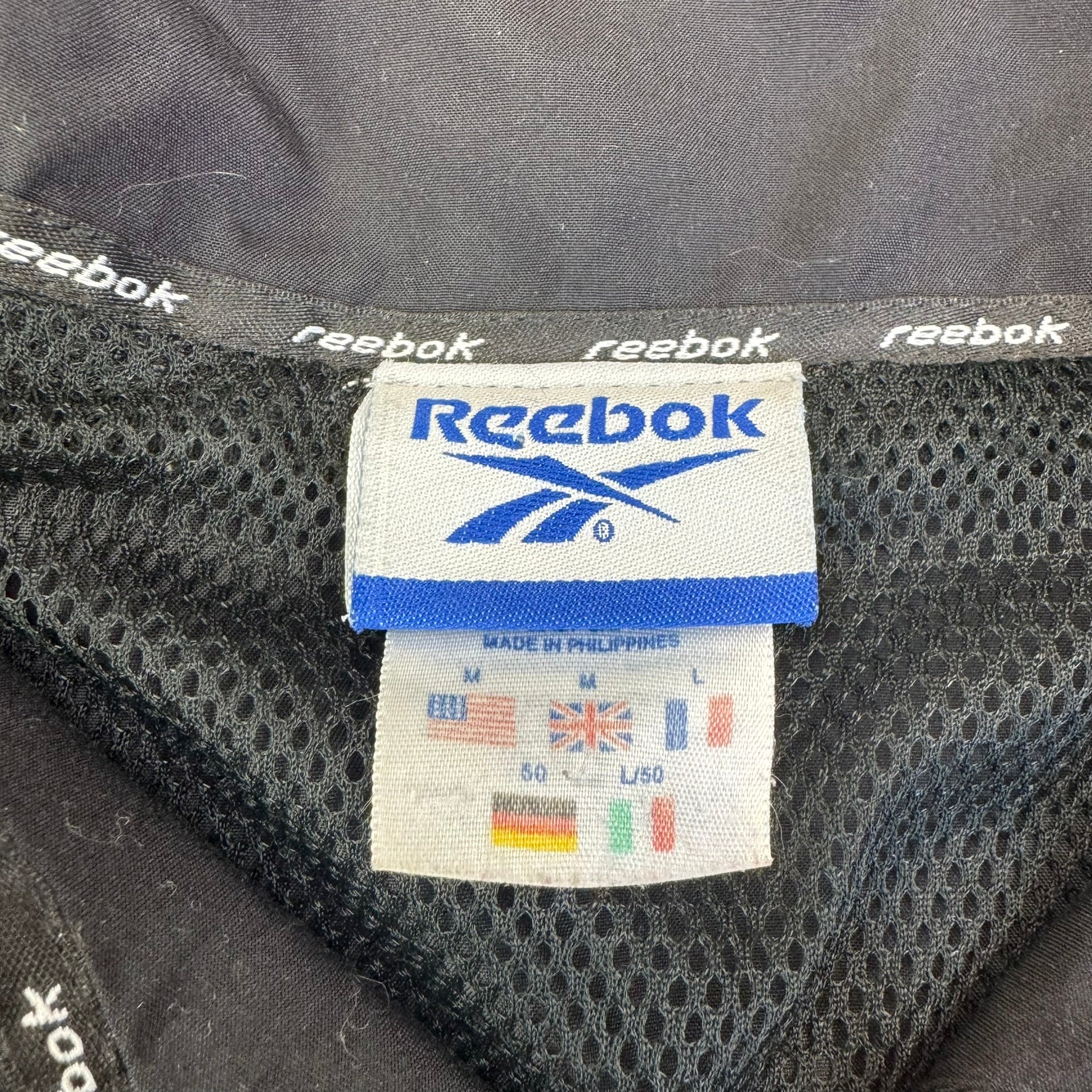 Vintage Reebok Spray Jacket - Men's Black (M-L)