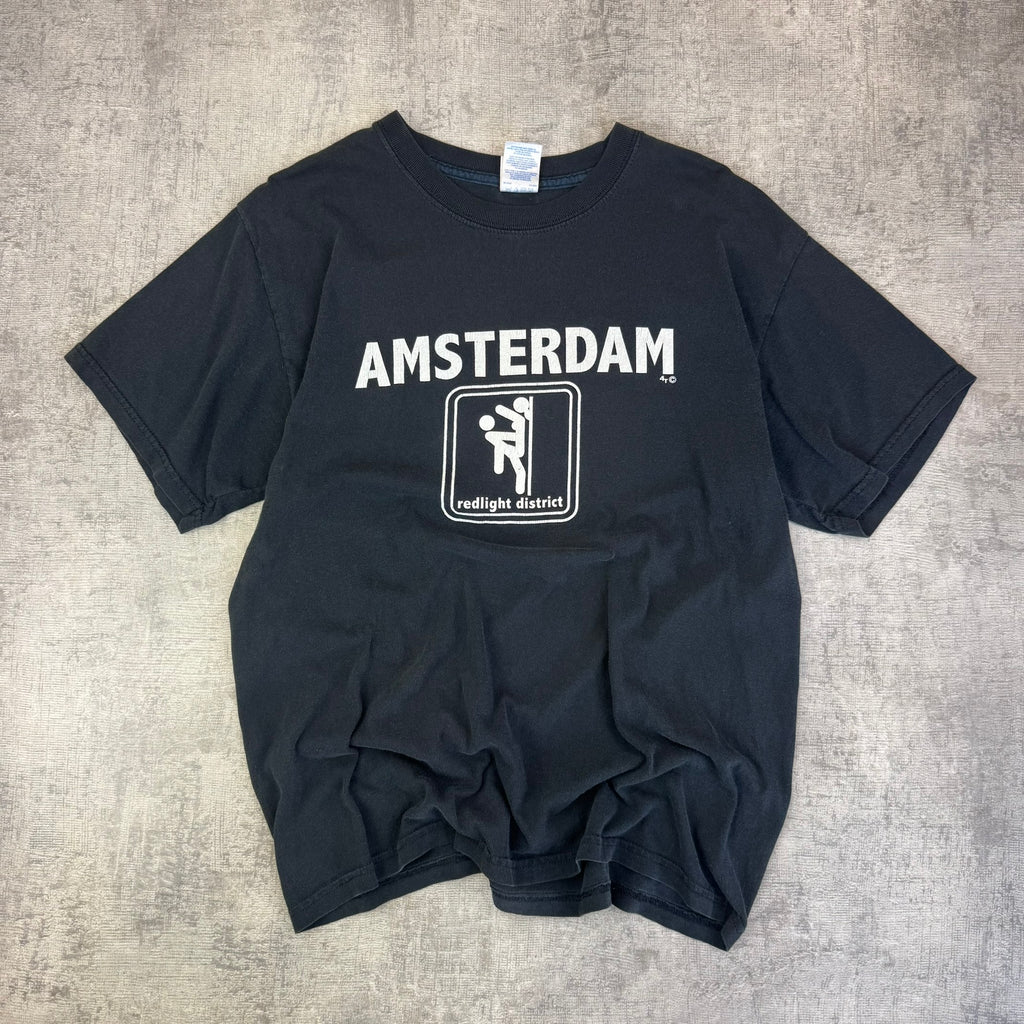 Vintage Redlight District T-Shirt - Men's Black (L)