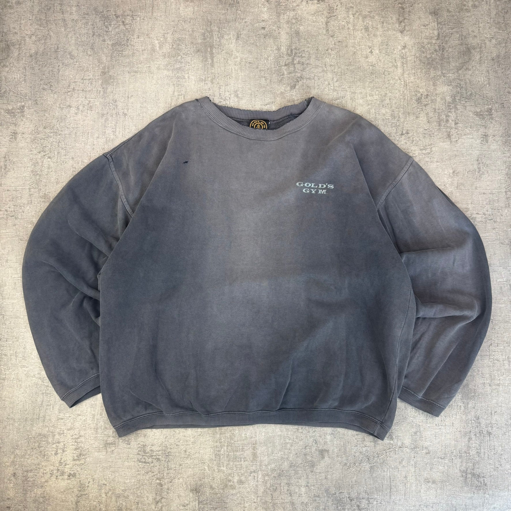 Vintage Gold's Gym Crewneck Fader - Men's Grey (M)