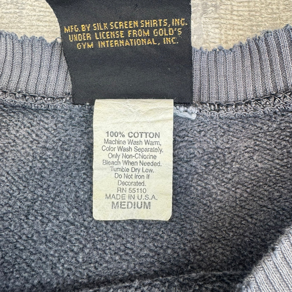 Vintage Gold's Gym Crewneck Fader - Men's Grey (M)