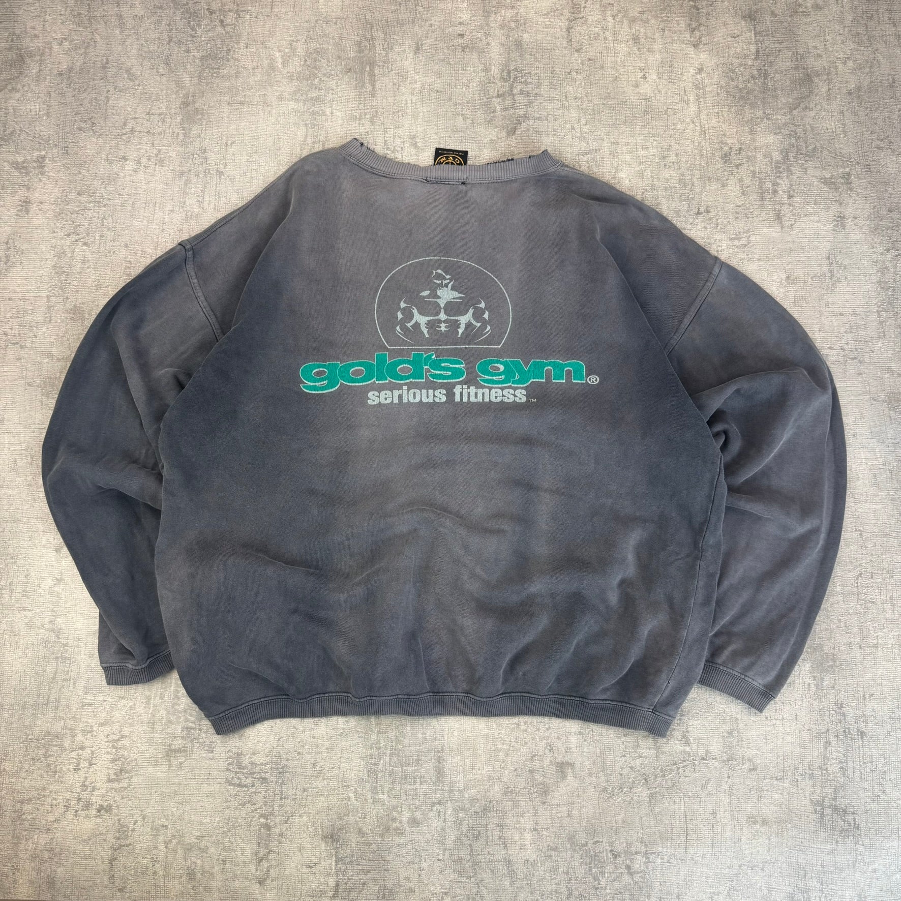 Vintage Gold's Gym Crewneck Fader - Men's Grey (M)